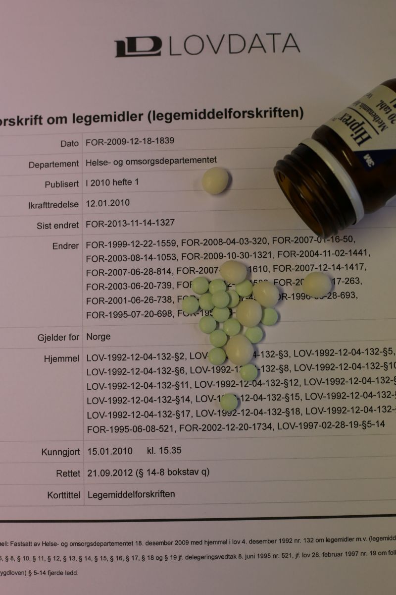 Bilde av forskrift om legemidler