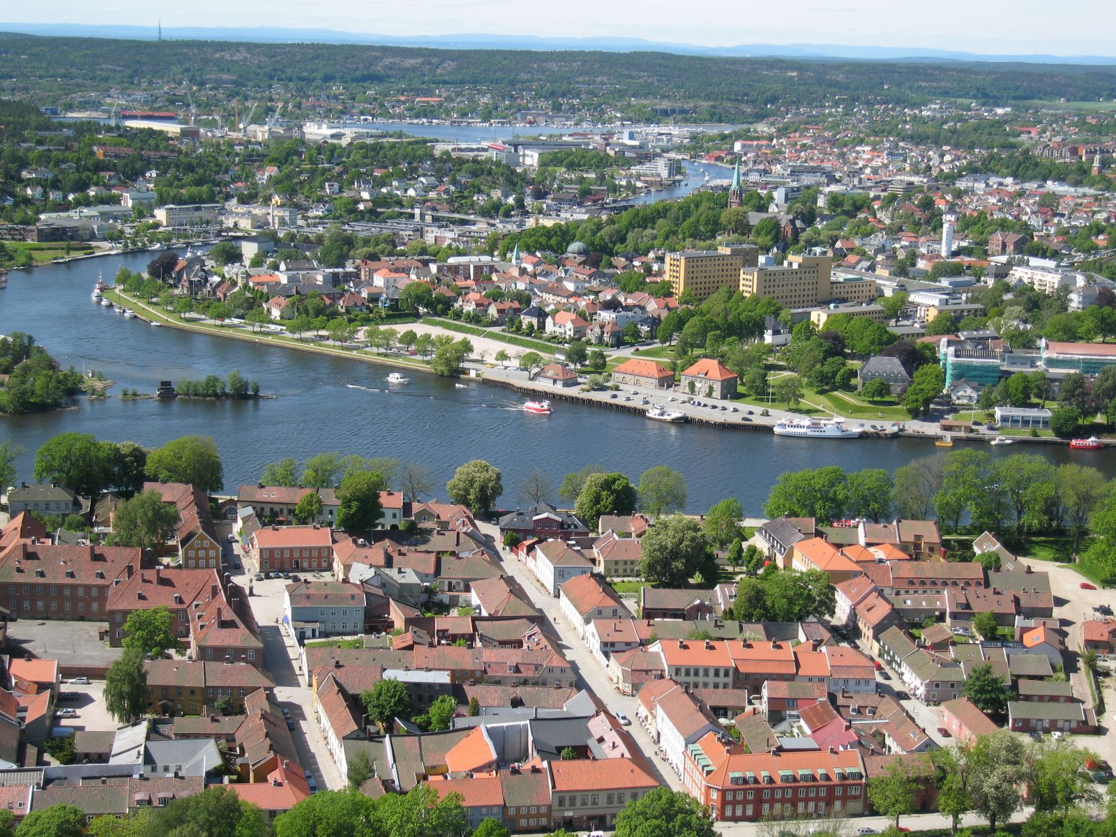 Flyfoto gamlebyen Fredrikstad