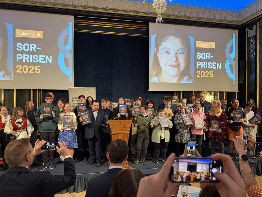 Hele A-laget på scenen