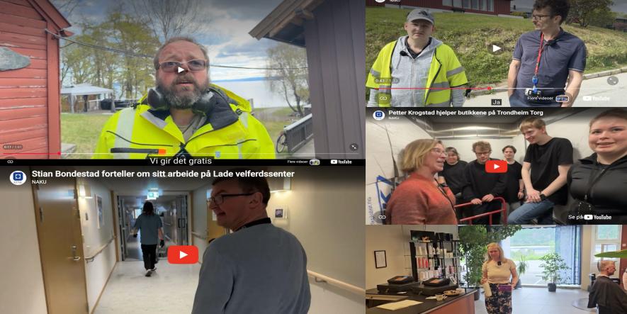 Fotomontasje av fremsiden av filmene i saken